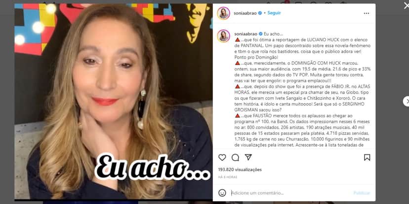 "Assim não vale", Sonia Abrão dispara verdades sobre novo Caldeirão de Marcos Mion: "Não estou gostando" "Assim não vale", Sonia Abrão dispara verdades sobre novo Caldeirão de Marcos Mion: "Não estou gostando"