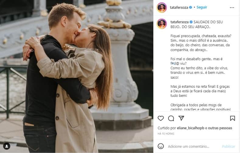 Post de Thaís Fersoza sobre diagnóstico de Michel Teló no Instagram (Foto: Reprodução) Post de Thaís Fersoza sobre diagnóstico de Michel Teló no Instagram (Foto: Reprodução)