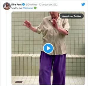 Ao contrário da trama que é repleta de conflitos, os bastidores de Pantanal é só festa: Murilo Benício coloca até Velho do Rio para dançar (Foto: Reprodução / Twitter) Ao contrário da trama que é repleta de conflitos, os bastidores de Pantanal é só festa: Murilo Benício coloca até Velho do Rio para dançar (Foto: Reprodução / Twitter)
