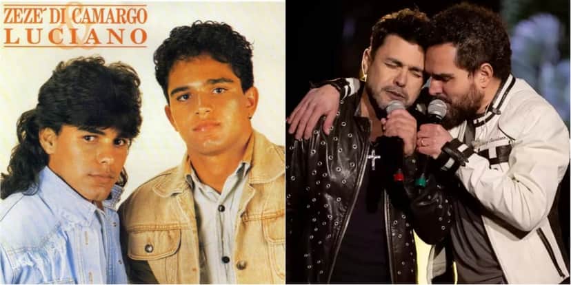 Zezé Di Camargo e Luciano evolução - Foto Reprodução Zezé Di Camargo e Luciano evolução - Foto Reprodução