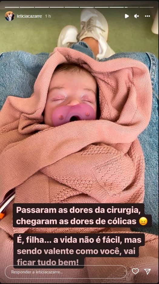 Letícia Cazarré expõe novo drama com filha recém-nascida (Foto: Reprodução/Instagram) Letícia Cazarré expõe novo drama com filha recém-nascida (Foto: Reprodução/Instagram)