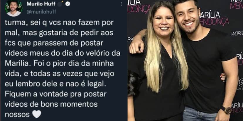Cantor Murilo Huff pediu que sua relação com Marília ser lembrada seja lembrada só por momentos bons - Reprodução Cantor Murilo Huff pediu que sua relação com Marília ser lembrada seja lembrada só por momentos bons - Reprodução