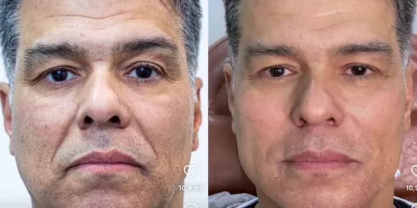 Ator Maurício Mattar antes e depois da harmonização facial - Foto: Reprodução Instagram Ator Maurício Mattar antes e depois da harmonização facial - Foto: Reprodução Instagram