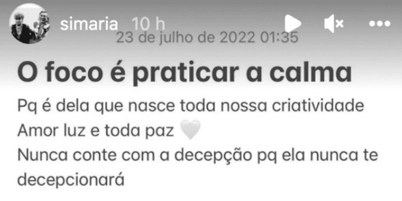 Cantora Simaria faz publicação polêmica nas redes sociais - Reprodução Instagram Cantora Simaria faz publicação polêmica nas redes sociais - Reprodução Instagram