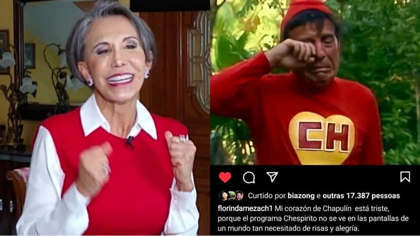 Florinda Meza, a dona Florinda, publica foto do Chapolin chorando e faz desabafo sobre apagão mundial das séries Florinda Meza, a dona Florinda, publica foto do Chapolin chorando e faz desabafo sobre apagão mundial das séries