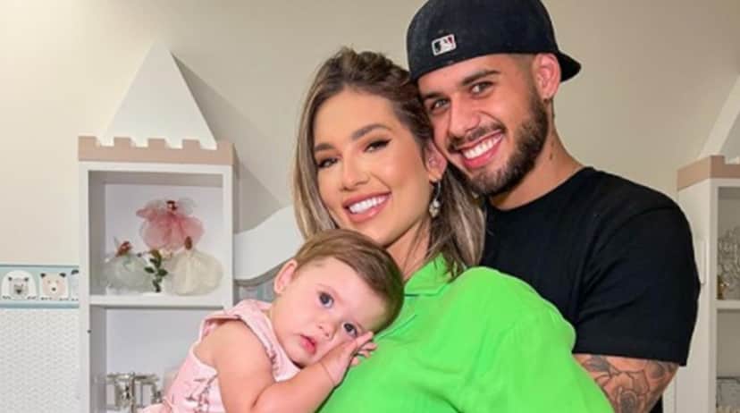 O casal Virgínia Fonseca e Zé Felipe, com a primeira filha, Maria Alice O casal Virgínia Fonseca e Zé Felipe, com a primeira filha, Maria Alice