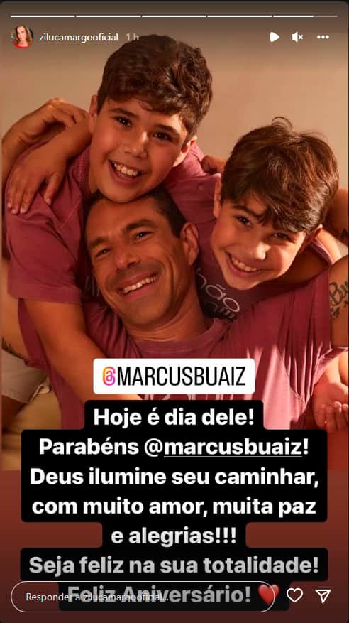 Publicação de Zilu com recado a Marcus Buaiz (Imagem: Reprodução) Publicação de Zilu com recado a Marcus Buaiz (Imagem: Reprodução)