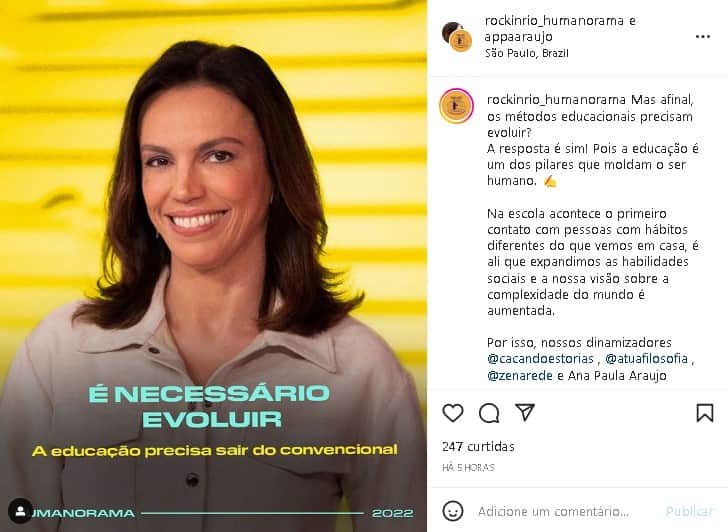Ana Paula Araújo fez comunicado oficial fora da Globo (Foto: Reprodução/ Instagram) Ana Paula Araújo fez comunicado oficial fora da Globo (Foto: Reprodução/ Instagram)