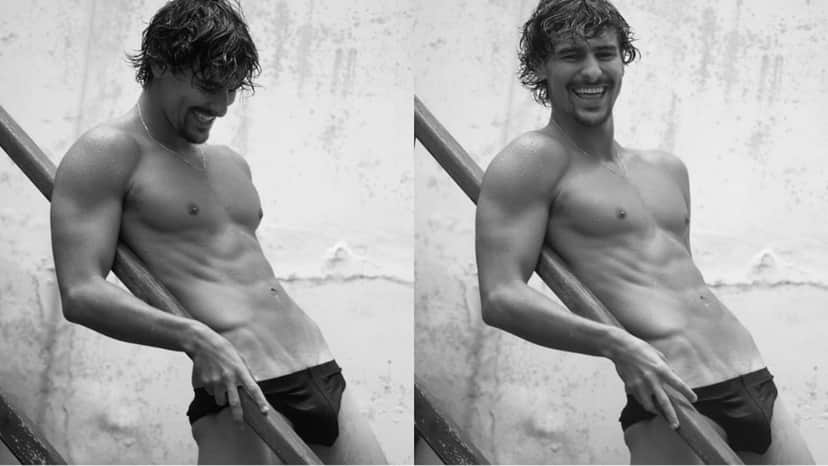 Bruno Montaleone fica só de cueca com volume à mostra e olha para parte íntima em cliques ousados Bruno Montaleone fica só de cueca com volume à mostra e olha para parte íntima em cliques ousados