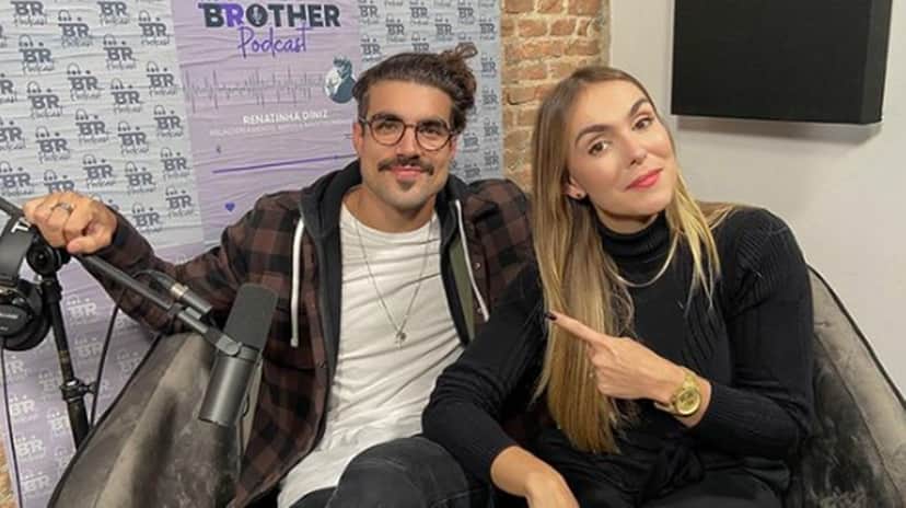Caio Castro e Renatinha Diniz nos bastidores do podcast "Sua Brother" Caio Castro e Renatinha Diniz nos bastidores do podcast "Sua Brother"
