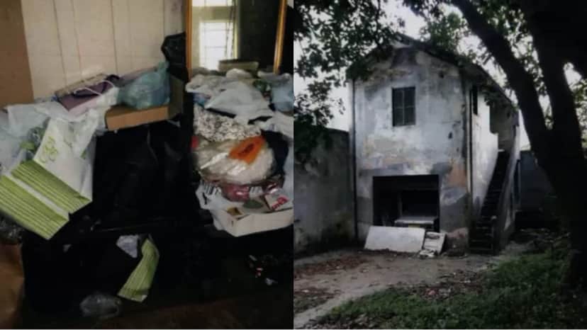 Bagunça dentro da Casa Abandonada e edícula no fundo com carro abandonado há anos Bagunça dentro da Casa Abandonada e edícula no fundo com carro abandonado há anos
