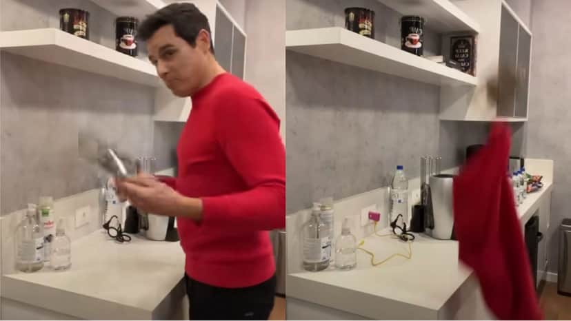 Celso Portiolli é eletrocutado em vídeo e evapora no ar Celso Portiolli é eletrocutado em vídeo e evapora no ar
