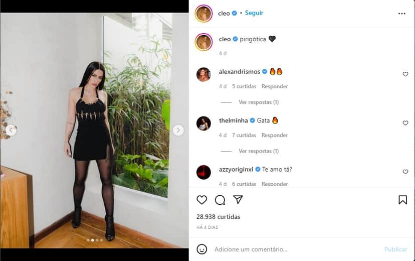 Cleo esbanja corpão em foto no Instagram - Foto: Reprodução Cleo esbanja corpão em foto no Instagram - Foto: Reprodução