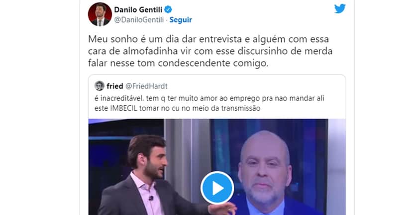 Danilo Gentili detona jornalista da CNN Brasil após comentário sobre palavra racista Danilo Gentili detona jornalista da CNN Brasil após comentário sobre palavra racista