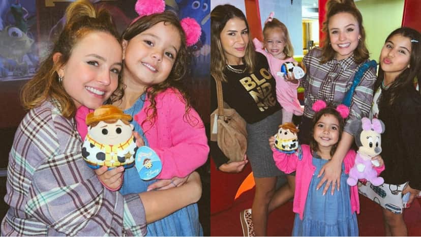 Larissa Manoela e seu xodó, a afilhada Antonella, com amigos em show da Disney Larissa Manoela e seu xodó, a afilhada Antonella, com amigos em show da Disney