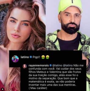 Rayanne Morais e Latino; eles ficaram juntos entre 2011 e 2015, chegando até mesmo a se casar (Foto: Reprodução / Instagram) Rayanne Morais e Latino; eles ficaram juntos entre 2011 e 2015, chegando até mesmo a se casar (Foto: Reprodução / Instagram)