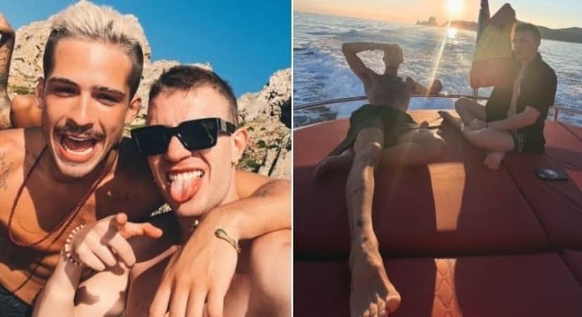 Leo Picon, João Guilherme e Rafaella Santos viajaram de férias para Ibiza (Foto: Reprodução)