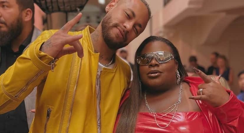 Neymar e Jojo Todynho em bastidores de evento na França Neymar e Jojo Todynho em bastidores de evento na França