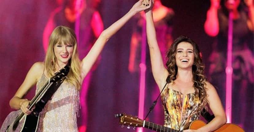 Paula Fernandes e Taylor Swift - Foto: Reprodução Paula Fernandes e Taylor Swift - Foto: Reprodução