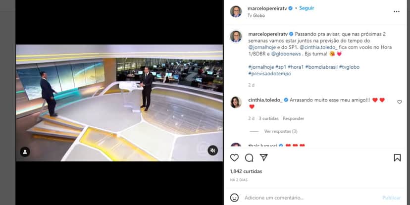 "Está tudo esquisito", César Tralli anuncia passagem de bastão no JH e confirma: "Passando pra avisar" "Está tudo esquisito", César Tralli anuncia passagem de bastão no JH e confirma: "Passando pra avisar"