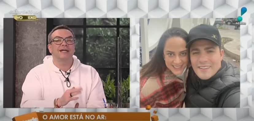 Romance de Silvia Abravanel e Gustavo Moura é exposto na TV (Foto: Reprodução) Romance de Silvia Abravanel e Gustavo Moura é exposto na TV (Foto: Reprodução)