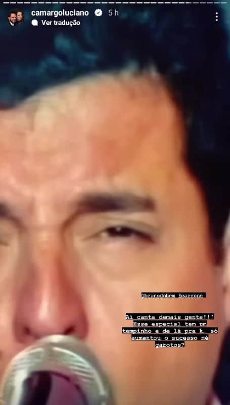 Luciano Camargo se derreteu em elogios para Bruno e Marrone (Foto: Reprodução) Luciano Camargo se derreteu em elogios para Bruno e Marrone (Foto: Reprodução)