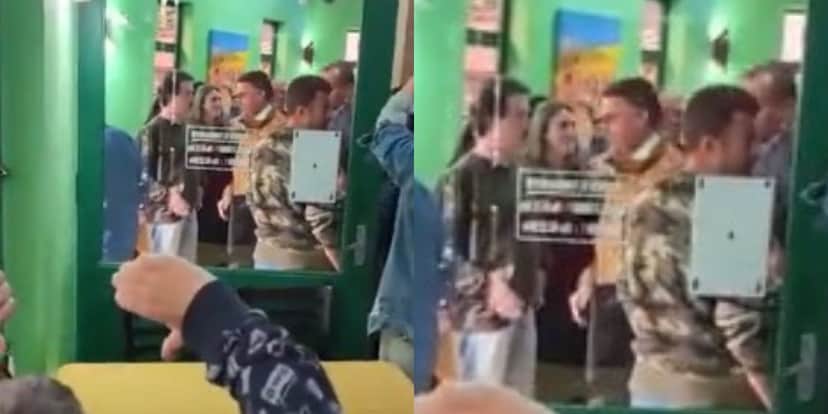 Jair Bolsonaro é vaiado em churrascaria: "Fora, vagabundo" - Reprodução