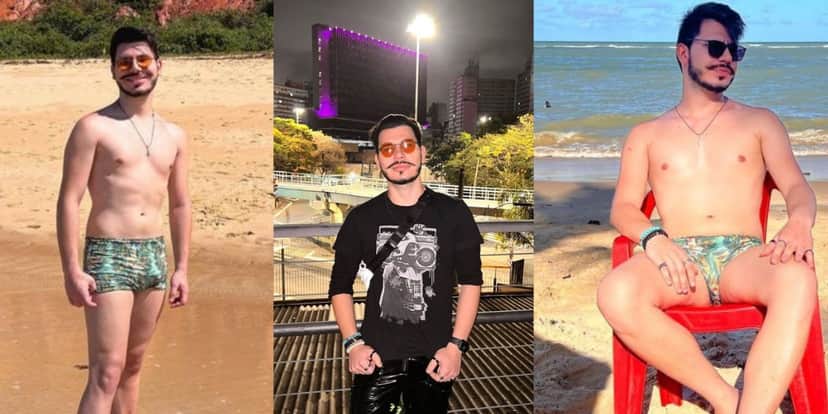 Xingado como feio antes, filho de Geraldo Luís cresceu, se tornou um homem lindo e agora exibe corpão só de sunga Xingado como feio antes, filho de Geraldo Luís cresceu, se tornou um homem lindo e agora exibe corpão só de sunga
