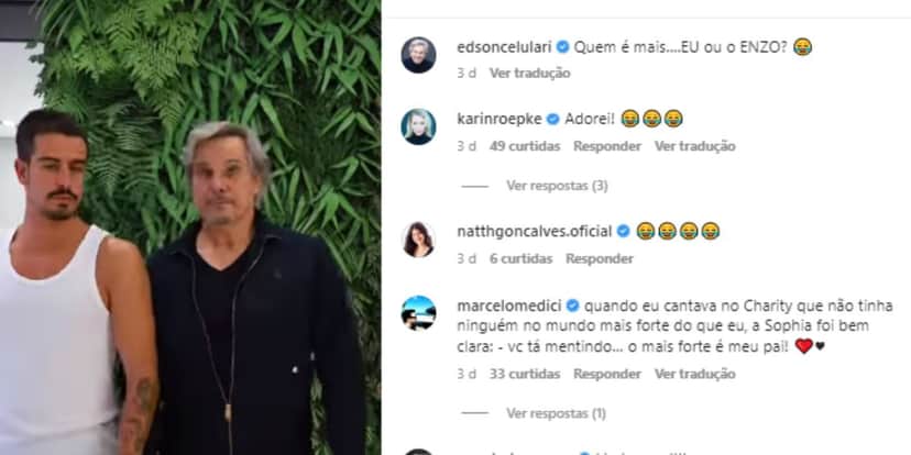 Edson Celulari e o filho Enzo Edson Celulari e o filho Enzo