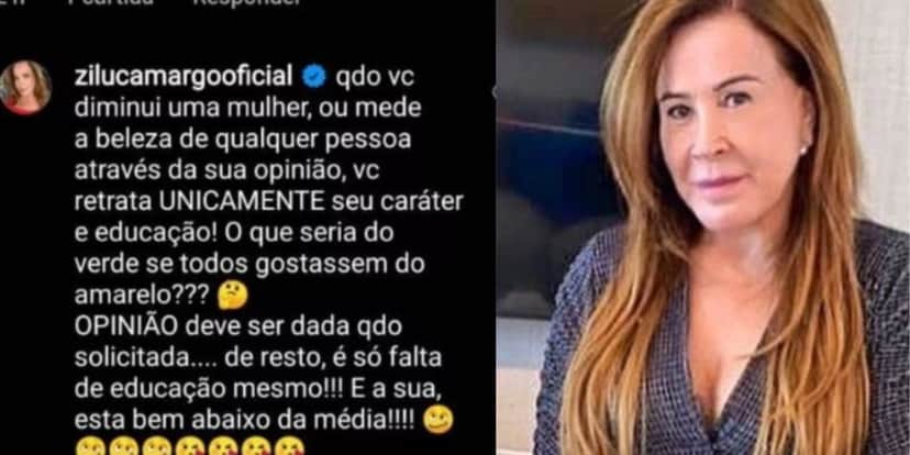 Seguidor humilha Zilu Camargo após empresária exibir seu corpo - Reprodução Instagram Seguidor humilha Zilu Camargo após empresária exibir seu corpo - Reprodução Instagram