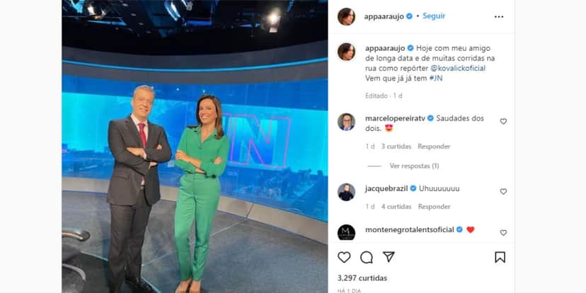 Ana Paula Araújo expõe real relação com Roberto Kovalick e assume passado: "De longa data" Ana Paula Araújo expõe real relação com Roberto Kovalick e assume passado: "De longa data"