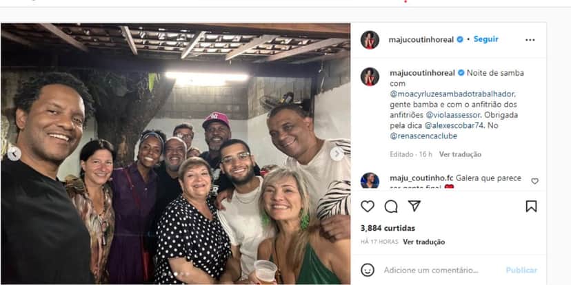 Maju Coutinho com amigos e marido Maju Coutinho com amigos e marido