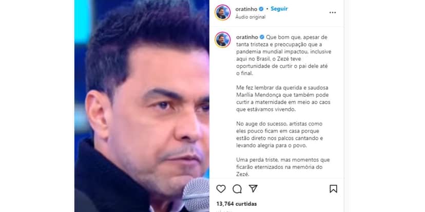 Ratinho publica vídeo de Zezé Ratinho publica vídeo de Zezé