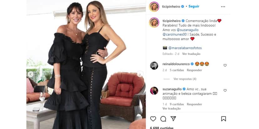 Ticiane Pinheiro e Suzana Gullo Ticiane Pinheiro e Suzana Gullo