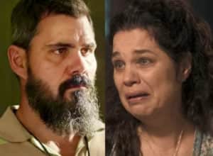 Pantanal - Maria Bruaca (Isabel Teixeira) fica em choque com violência contra Alcides (Juliano Cazarré) e casal tem final bombástico (Foto: Reprodução / Globo) Pantanal - Maria Bruaca (Isabel Teixeira) fica em choque com violência contra Alcides (Juliano Cazarré) e casal tem final bombástico (Foto: Reprodução / Globo)