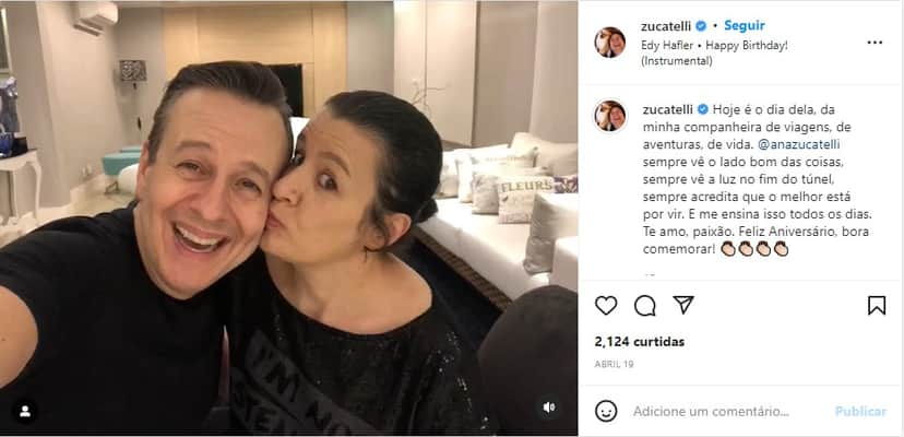 Celso Zucatelli se declara a esposa, Ana Cláudia - Foto: Reprodução Celso Zucatelli se declara a esposa, Ana Cláudia - Foto: Reprodução