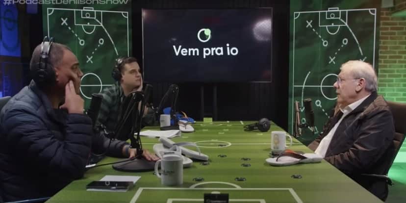 Milton Neves no podcast Denílson Show (Foto: Reprodução/YouTube) Milton Neves no podcast Denílson Show (Foto: Reprodução/YouTube)