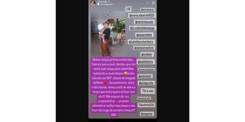 Poliana Rocha, esposa de Leonardo, com a neta Poliana Rocha, esposa de Leonardo, com a neta