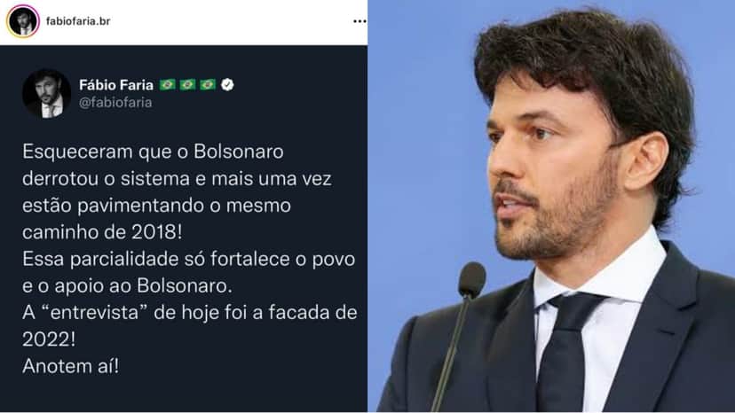 Fábio Faria expõe relato que o atormenta sobre o Jornal Nacional (Reprodução Instagram/ Montagem) Fábio Faria expõe relato que o atormenta sobre o Jornal Nacional (Reprodução Instagram/ Montagem)
