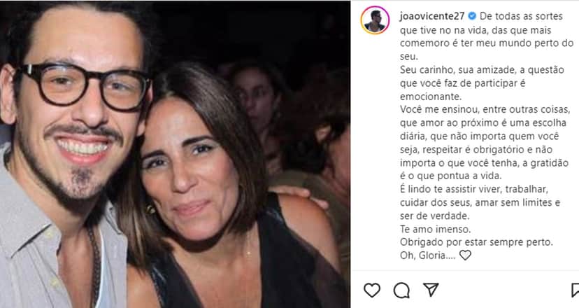 João Vicente de Castro, ex-genro de Gloria Pires, manda textão de aniversário e confessa boa relação conquistada João Vicente de Castro, ex-genro de Gloria Pires, manda textão de aniversário e confessa boa relação conquistada