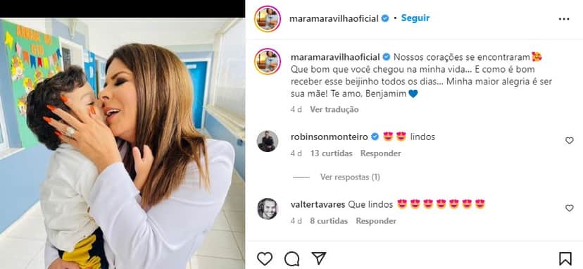 Mara Maravilha e o filho (Foto: Reprodução)