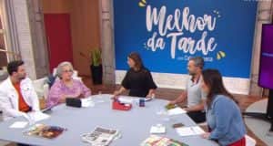 Catia Fonseca não gosta da piada feita com o fim de programa do SBT (Reprodução/ Band) Catia Fonseca não gosta da piada feita com o fim de programa do SBT (Reprodução/ Band)
