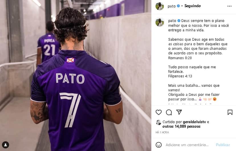 Pato surpreendeu com mensagem (Foto: Reprodução/ Instagram) Pato surpreendeu com mensagem (Foto: Reprodução/ Instagram)