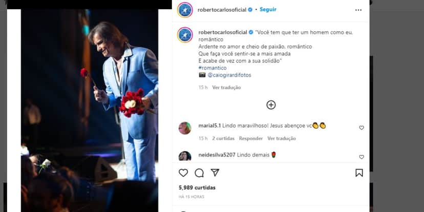 Roberto Carlos show flores Roberto Carlos show flores