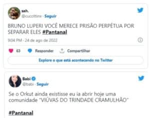 Público detonou Bruno Luperi por seguir versão original (Foto: Reprodução / Twitter) Público detonou Bruno Luperi por seguir versão original (Foto: Reprodução / Twitter)