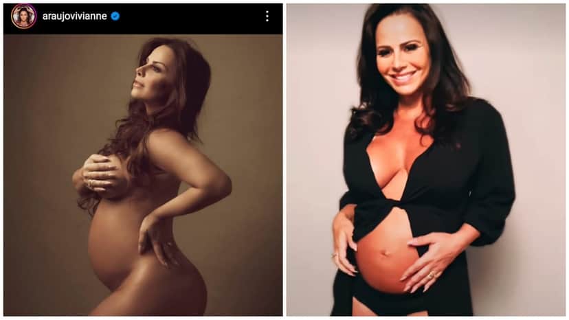 Viviane Araújo causa alvoroço ao mostrar seu barrigão em registro sem roupa Viviane Araújo causa alvoroço ao mostrar seu barrigão em registro sem roupa