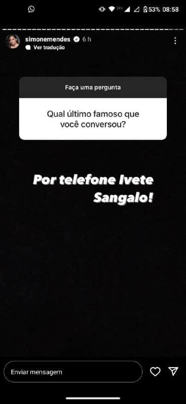 Simone decidiu falar sobre sua vida pessoal e expôs Ivete Sangalo (Foto: Reprodução) Simone decidiu falar sobre sua vida pessoal e expôs Ivete Sangalo (Foto: Reprodução)