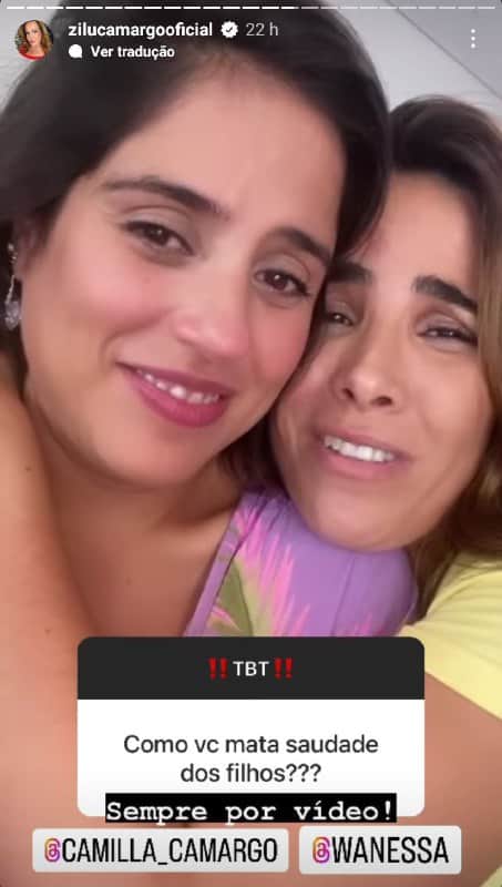 Zilu Godói expôs Wanessa e Camilla (Foto: Reprodução/ Instagram) Zilu Godói expôs Wanessa e Camilla (Foto: Reprodução/ Instagram)