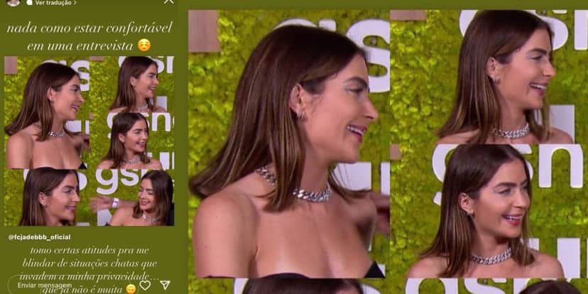 Jade Picon mostrar ter ficado bem à vontade em uma entrevista recente Jade Picon mostrar ter ficado bem à vontade em uma entrevista recente