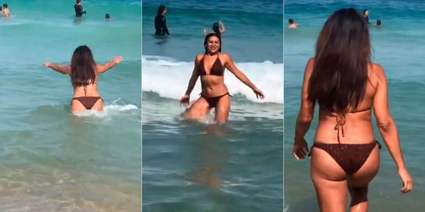 Dira Paes na praia no Rio de Janeiro Dira Paes na praia no Rio de Janeiro
